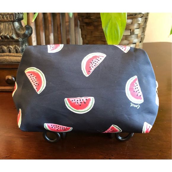 COACH - Watermelon Cosmetic Bag in Navy Canvas. So cute and LIKE NEW! 🍉 - Picture 2 of 12